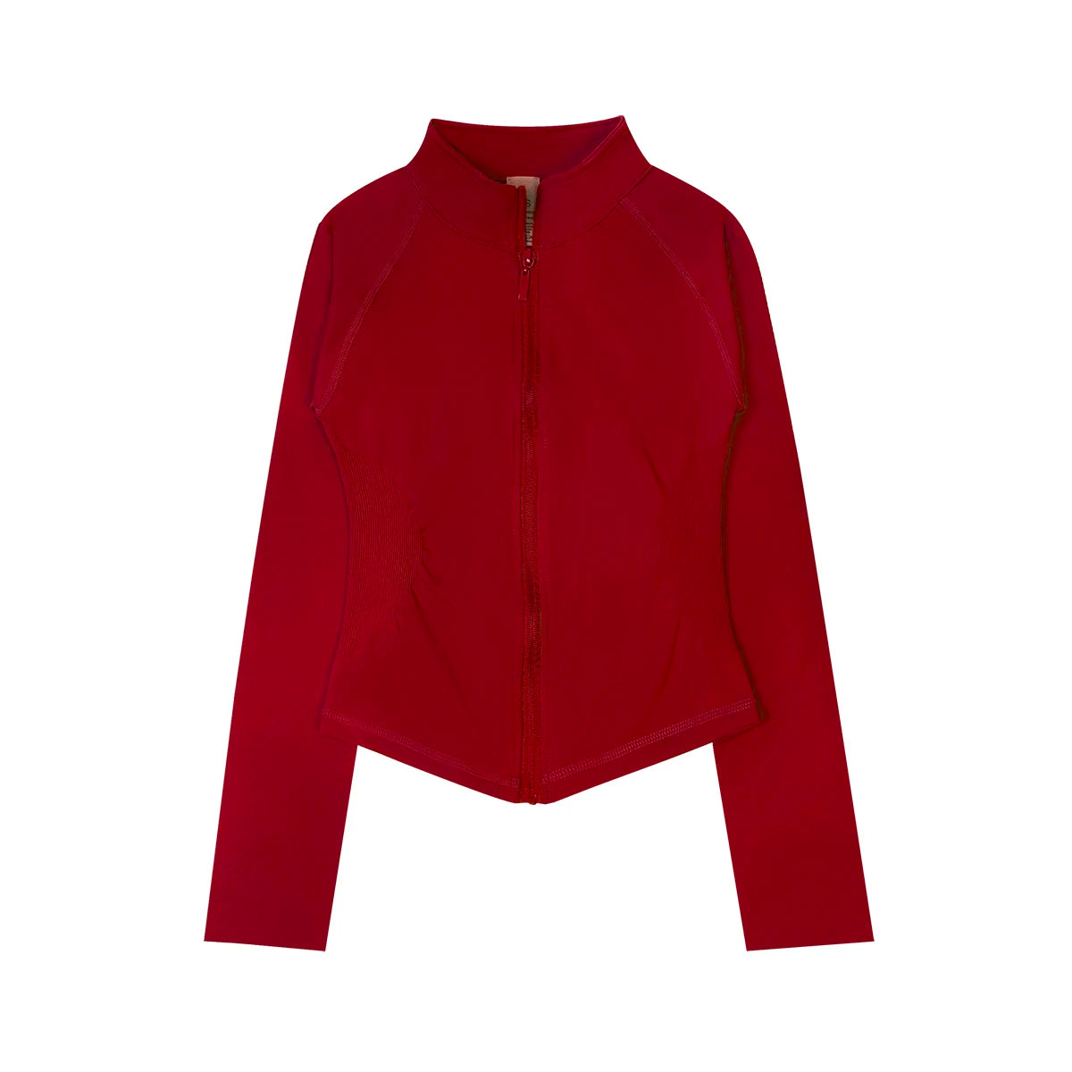 Women’s Zip-Up Sports Jacket — Seamless Long Sleeve Gym Activewear