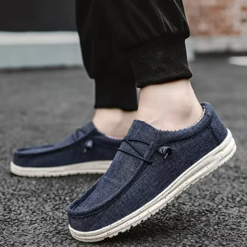Men's Casual Shoes Lightweight Loafers Soft man Canvas Shoes Vulcanized Shoes for men Driving Flat Shoe Slip-on Outdoor Sneakers