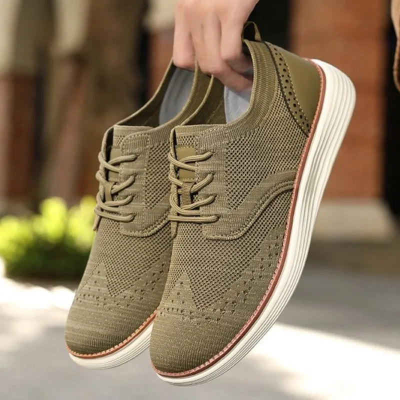 Asgard Men Casual Dress Sneakers Outdoor Comfort Lightweight Leisure Shoes Breathable Mesh Walking Shoes Soft Sole Sports Shoes