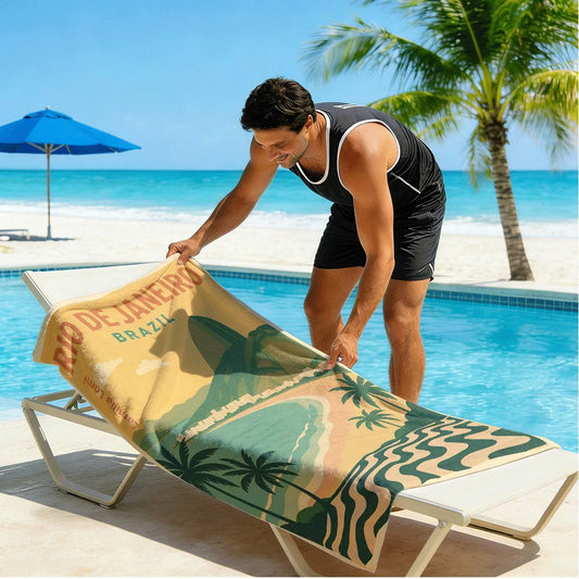 Serviette de plage Rio De Janeiro Brésil — Natation, camping et voyage