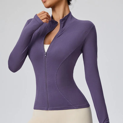 2025 Fall Pilates Quick-Dry Athletic Jacket for Women - Ideal for Gym Workouts & Outdoor Running