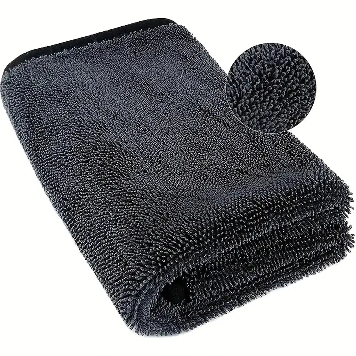 Oversized Dark Gray Microfiber Car Wash Cloth