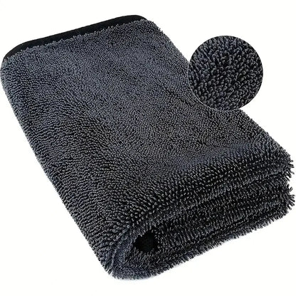 Oversized Dark Gray Microfiber Car Wash Cloth
