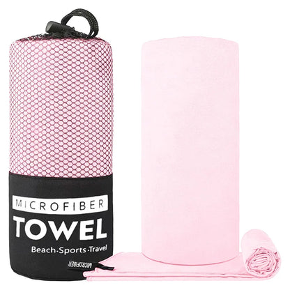Thick Sand-Free Microfiber Sports Towel — Beach, Swim & Gym