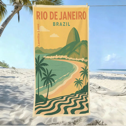 Rio De Janeiro Brazil Beach Towel — Swimming, Camping & Travel