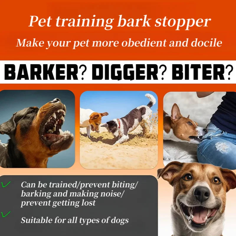 Waterproof Rechargeable Anti-Bark Dog Training Collar — Vibration Mode