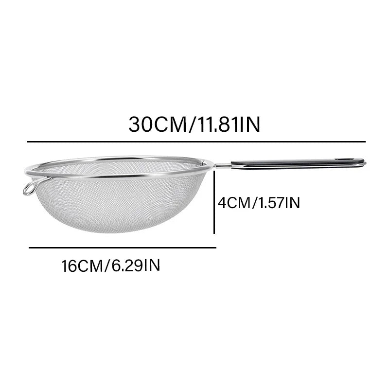 6.3 Inch Stainless Steel Fine Mesh Strainer and Sieve