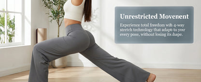 Women’s High Waist Wide Leg Yoga Pants — Tummy Control Flare Leggings