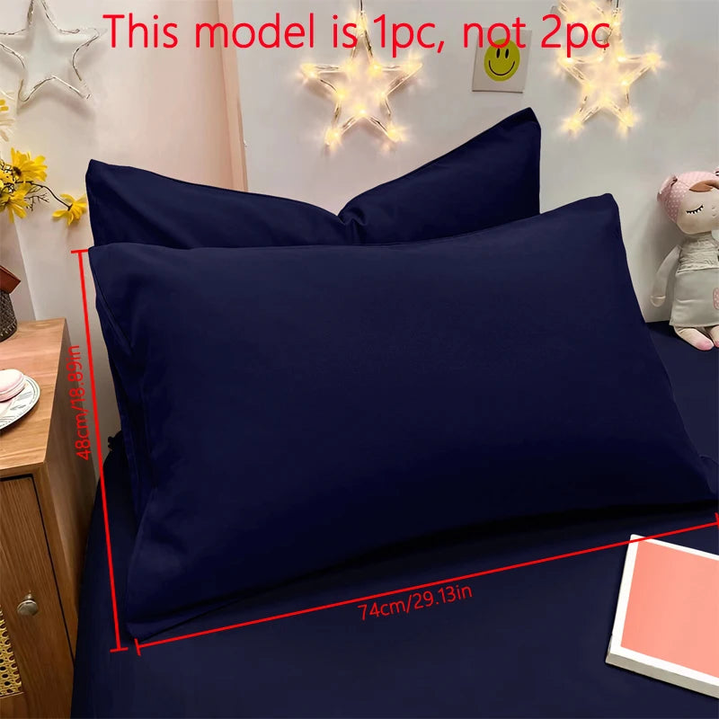 Matte Solid Black Pillowcase, Pocket Sealed