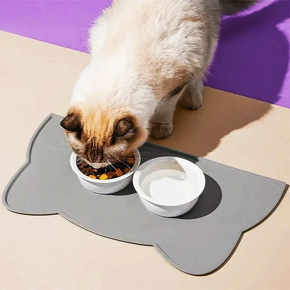 Silicone Pet Food Mat – Waterproof Non-Slip Bowl Mat for Dogs & Cats, BPA-Free Large Size