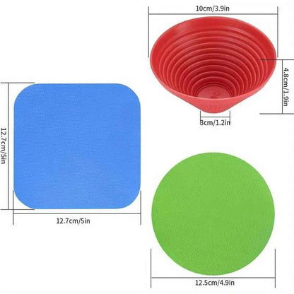 1/3pcs Rubber Can Opener Pad Reusable Bottle Opening Booster Anti-slip Easy-to-Use Gripper for Elderly Children Kitchen Gadgets