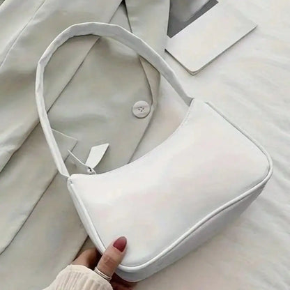 PU Leather Crossbody Purse, Simple Pure Color Design