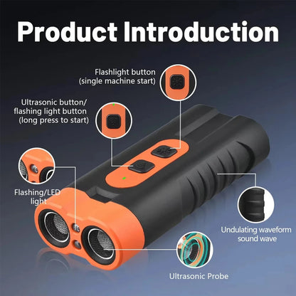 Dual-Head USB Rechargeable Ultrasonic Dog Repeller