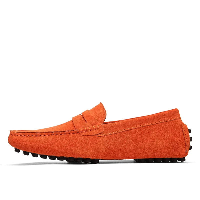 Men's Genuine Leather Loafers | Fashion Slip-On Driving Moccasins Size 38-50