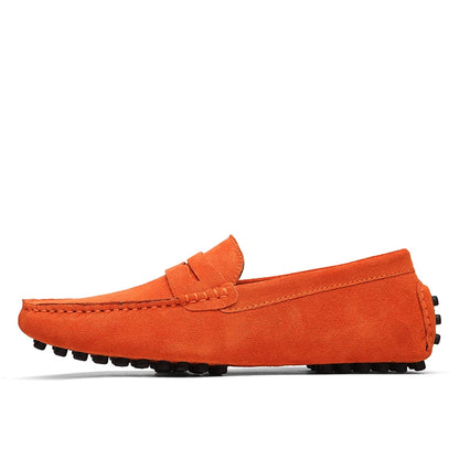 Men's Genuine Leather Loafers | Fashion Slip-On Driving Moccasins Size 38-50