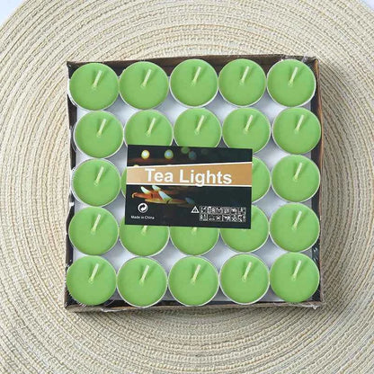 50 pieces of Round paraffin wax candle romantic layout smokeless wedding lover proposal confession smokeless tea wax