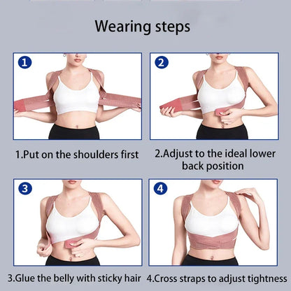 Hunchback Corrector for Adults,Invisible Posture Correction With Straps, Bent Waist, Chest and Neck Forward Tilt Correction Tool