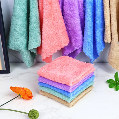 20-Piece Soft Absorbent Washcloths — Quick-Drying Square Towels