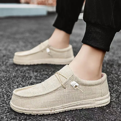 Men's Casual Shoes Lightweight Loafers Soft man Canvas Shoes Vulcanized Shoes for men Driving Flat Shoe Slip-on Outdoor Sneakers