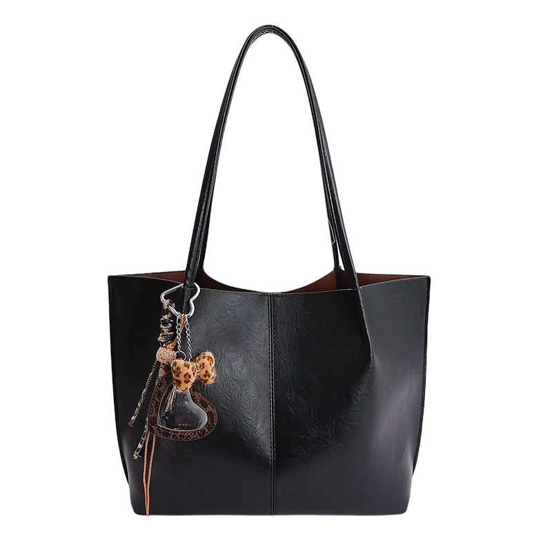 Khaki Wrinkled Faux Leather Tote, Fits 13-Inch Laptop