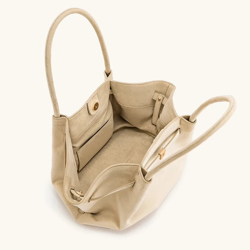 Quiet Luxury Trapeze Tote, Pebbled Vegan Leather