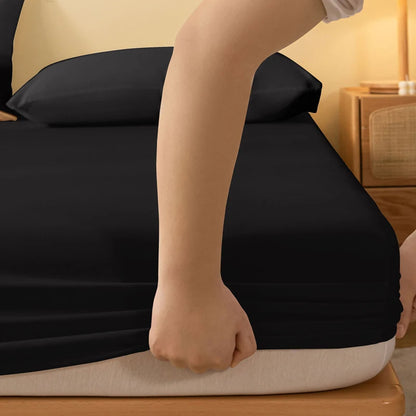 1 piece of solid color matte bed sheet, solid color bed cover for bedroom, bedding (excluding pillowcases)