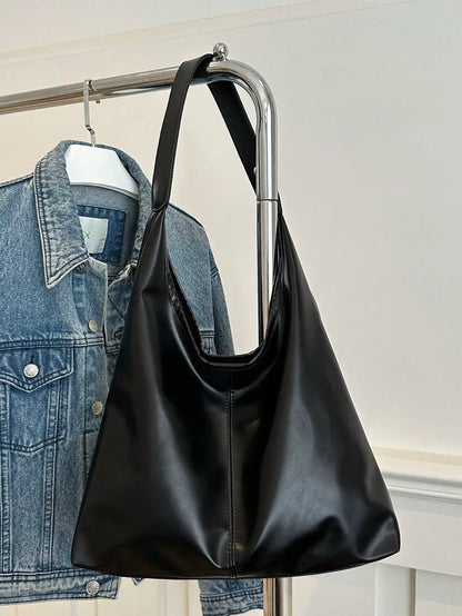 Large Capacity Solid Color Shoulder & Tote Bag