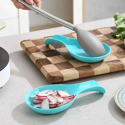 Multi-Function PP Spoon Rest Heat-Resistant Cooking Spoon Holder  Large Storage Shelves Kitchen Accessories
