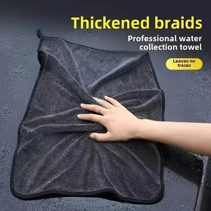Oversized Dark Gray Microfiber Car Wash Cloth