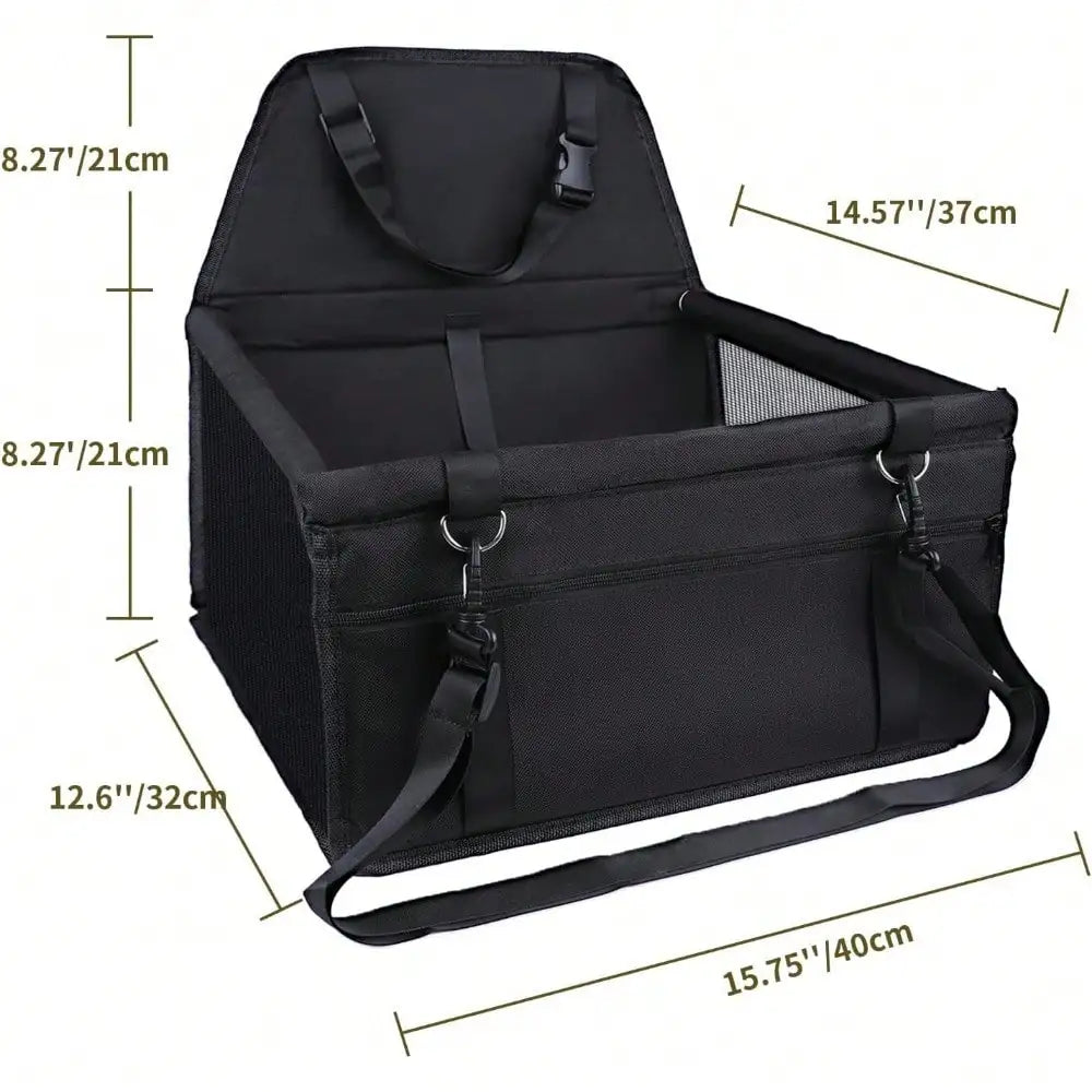 Elevated Dog Booster Car Seat, Adjustable Safety Strap