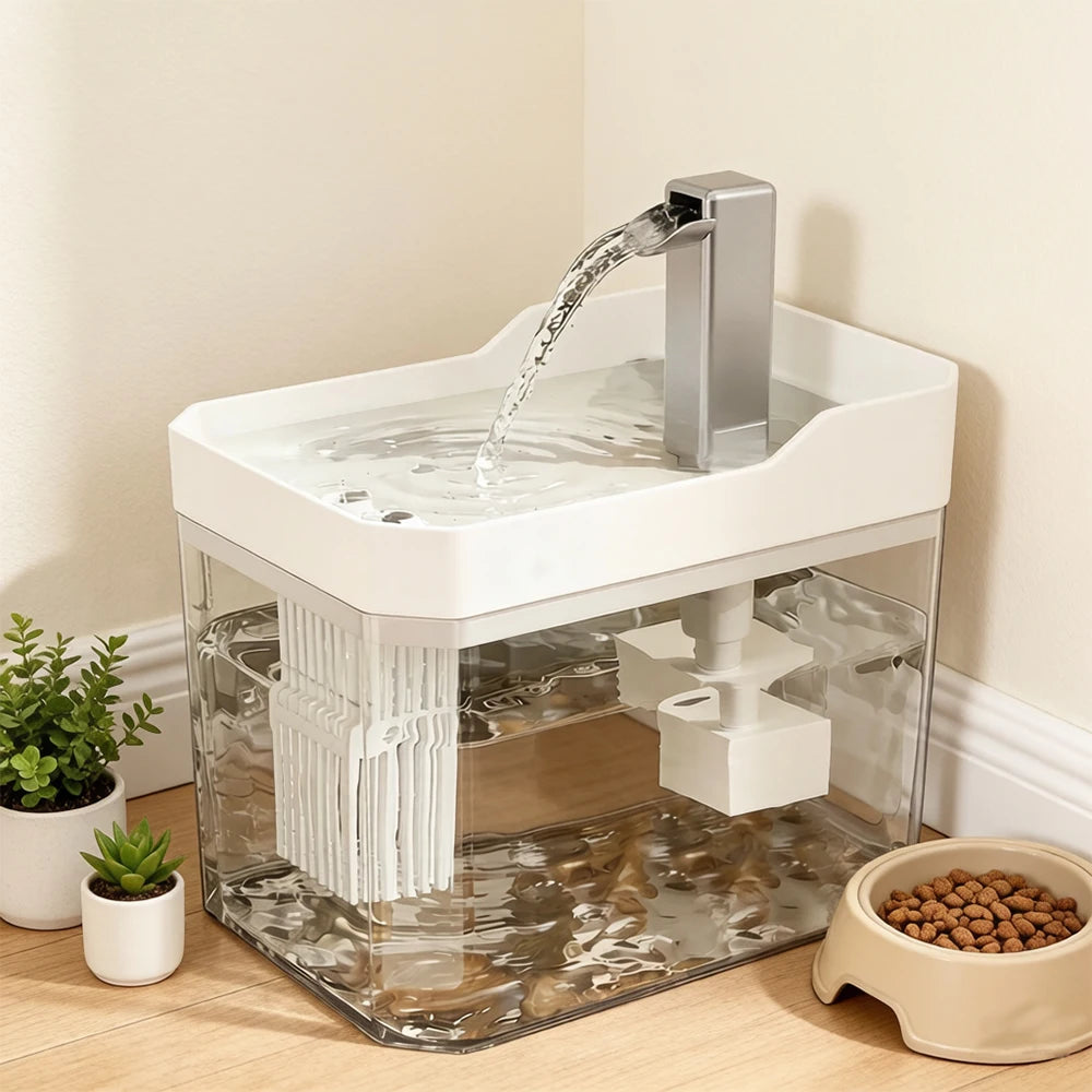 Auto-Filter Recirculating Cat Water Fountain