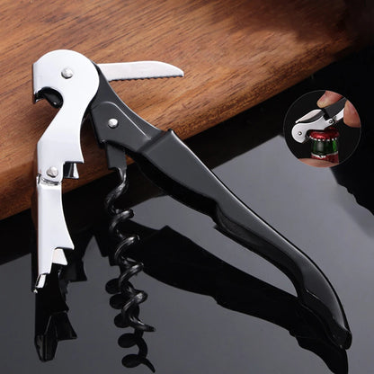 Professional Waiter's Corkscrew Wine Opener – Double Hinge with Foil Cutter