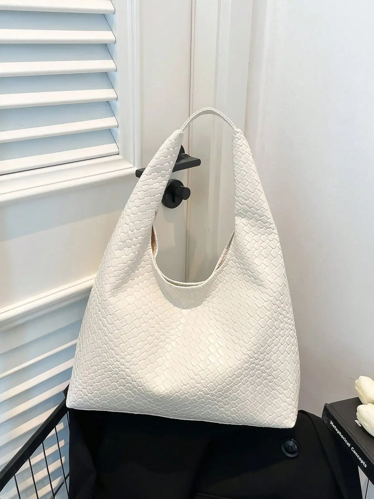Large Capacity Solid Color Shoulder & Tote Bag