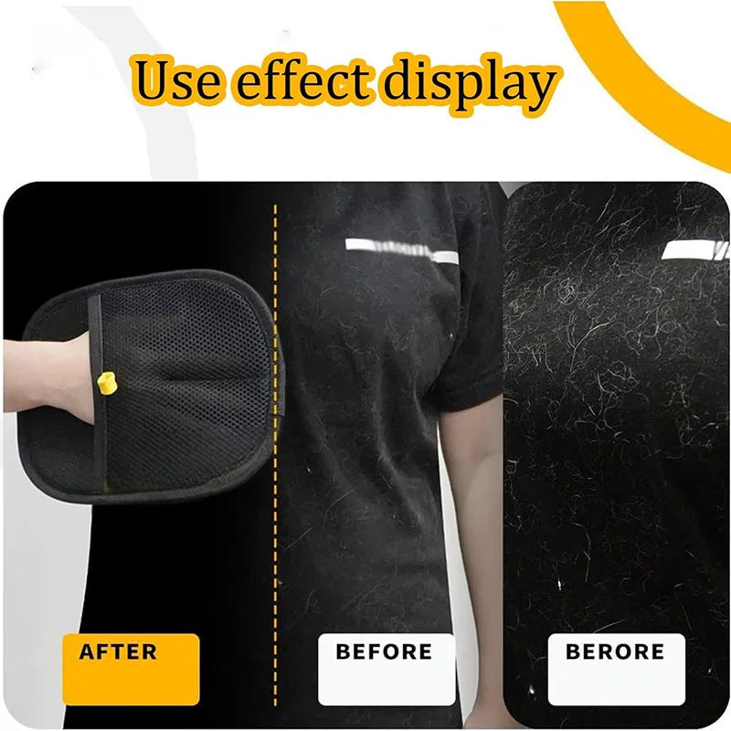 Reusable Double-Sided Pet Hair Removal Gloves