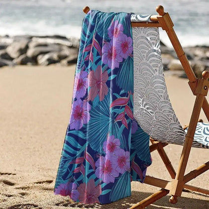 Microfiber Camping Towel 59 X 27.5 Inch Sand Proof Swimming Pool