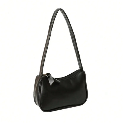 PU Leather Crossbody Purse, Simple Pure Color Design