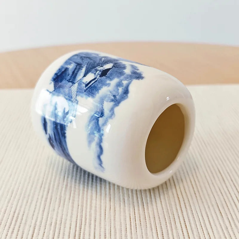 Ceramic Mini Vase Antique Blue and White Porcelain Flower Vase Home Shelves Bedroom Living Room Ceramic Table Decoration Vase
