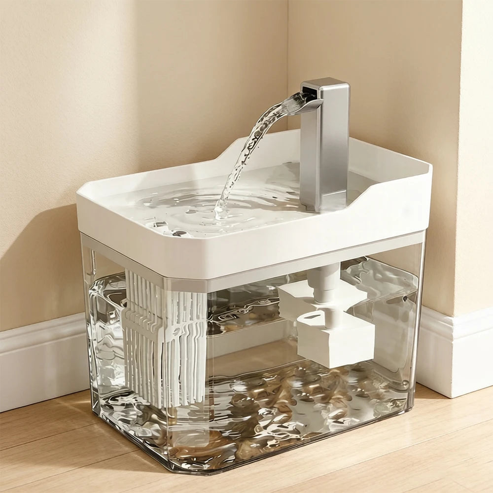 Auto-Filter Recirculating Cat Water Fountain