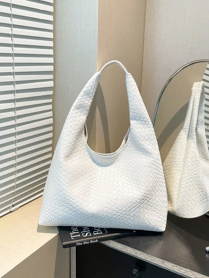 Large Capacity Solid Color Shoulder & Tote Bag