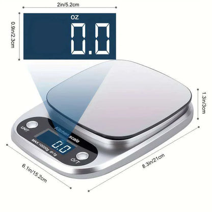 High Precision 10kg Digital Kitchen Scale with LCD Display for Food, Baking and Jewelry