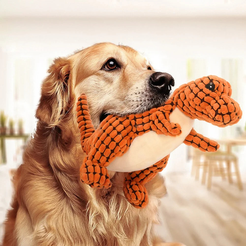 Plush Dinosaur Dog & Cat Toy – Interactive Stuffed Chew Toy for Small Dogs & Cats