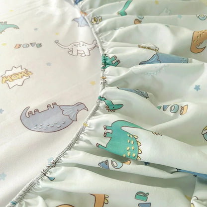 Kawaii Dinosaur Fitted Sheet | Kids Mattress Cover