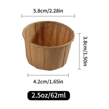 100pcs Disposable Paper Medicine Cups | 0.75/1/2.5oz Mini Cups for Pills Sauce & Food Tasting