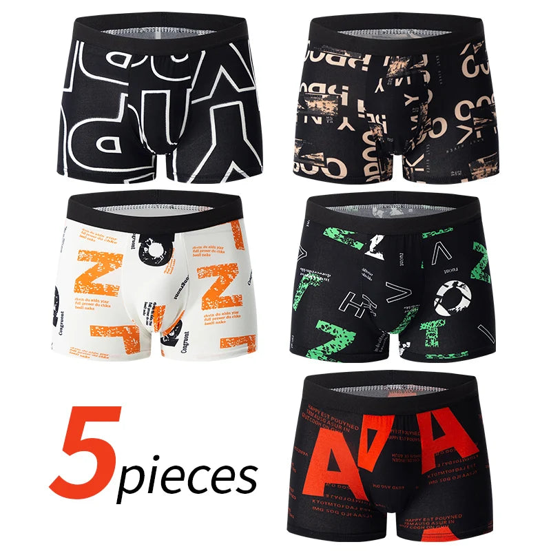 Men's Printed Boxer Underwear — 5 or 10 Pack Comfortable Plus Size Sports Boxers