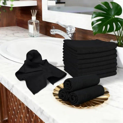 5-Pack Microfiber Face Towels & Washcloths — Bathroom, Hotel & Spa