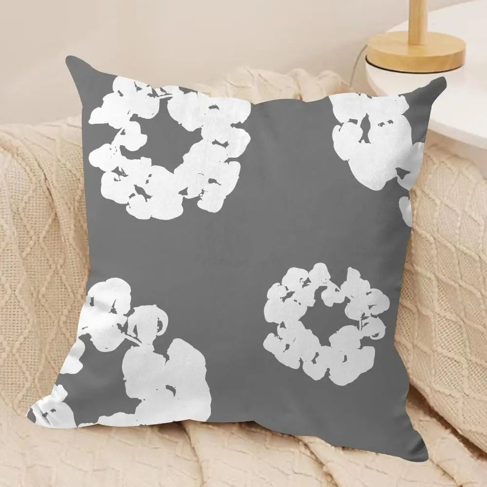 Denim Tear Print Double-Sided Plush Cushion Cover