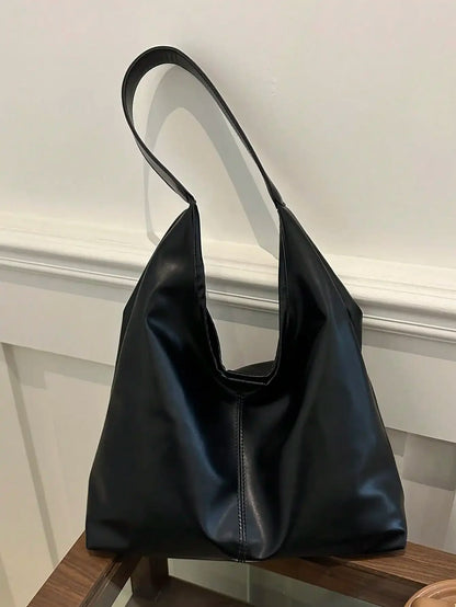 Large Capacity Solid Color Shoulder & Tote Bag