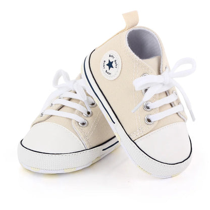 Classic Canvas Sneakers, Soft Sole First Walkers
