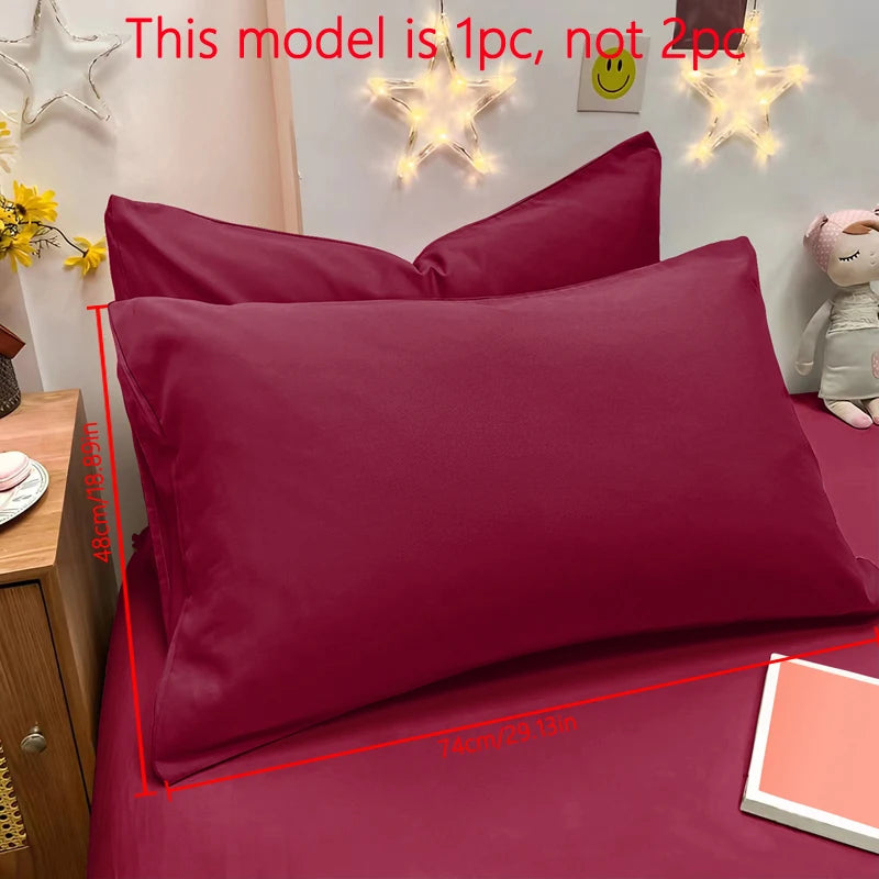 Matte Solid Tibetan Blue Pillowcase, Pocket Sealed