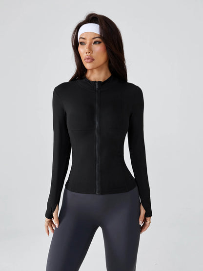 Women's New Slim-Fitting Yoga Jacket - Buttery-Soft Stretch Full-Zip Athletic Cardigan